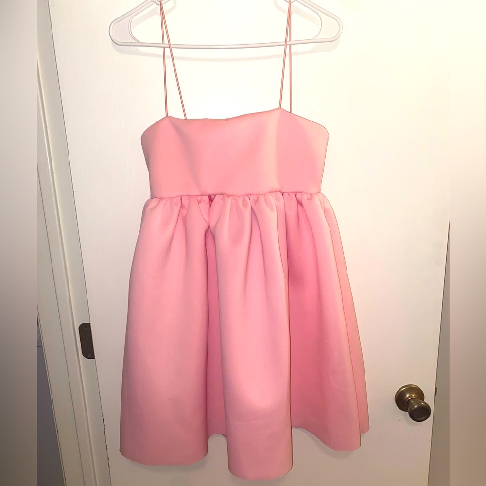 Elegant Pink Spaghetti Strap Dress